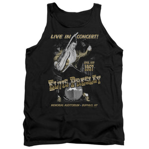 AN OFFCIALLY LICENSED ELVIS PRESLEY LIVE IN BUFFALO ADULT UNISEX TANK TOP BLACK