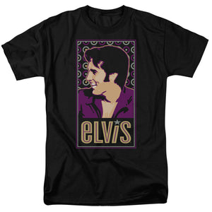 AN OFFCIALLY LICENSED ELVIS PRESLEY ELVIS IS MEN'S REGULAR FIT T-SHIRT BLACK