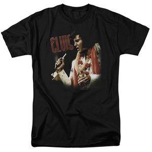 AN OFFCIALLY LICENSED ELVIS PRESLEY SOULFUL MEN'S REGULAR FIT T-SHIRT BLACK