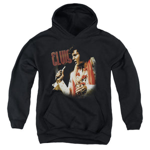 AN OFFCIALLY LICENSED ELVIS PRESLEY SOULFUL YOUTH HOODIE BLACK