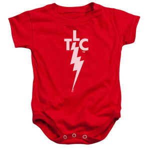 AN OFFCIALLY LICENSED ELVIS PRESLEY TLC LOGO BABY BODYSUIT RED