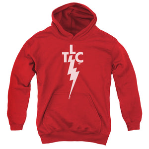 AN OFFCIALLY LICENSED ELVIS PRESLEY TLC LOGO YOUTH HOODIE RED