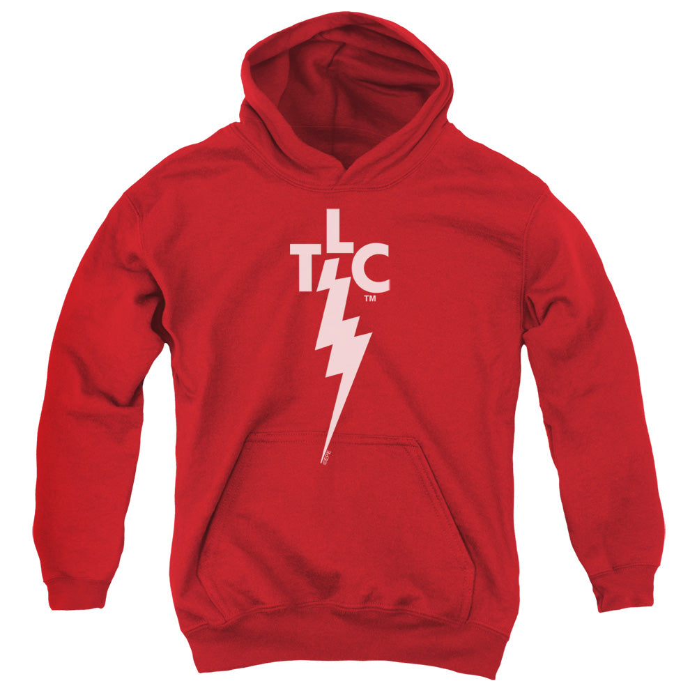 AN OFFCIALLY LICENSED ELVIS PRESLEY TLC LOGO YOUTH HOODIE RED