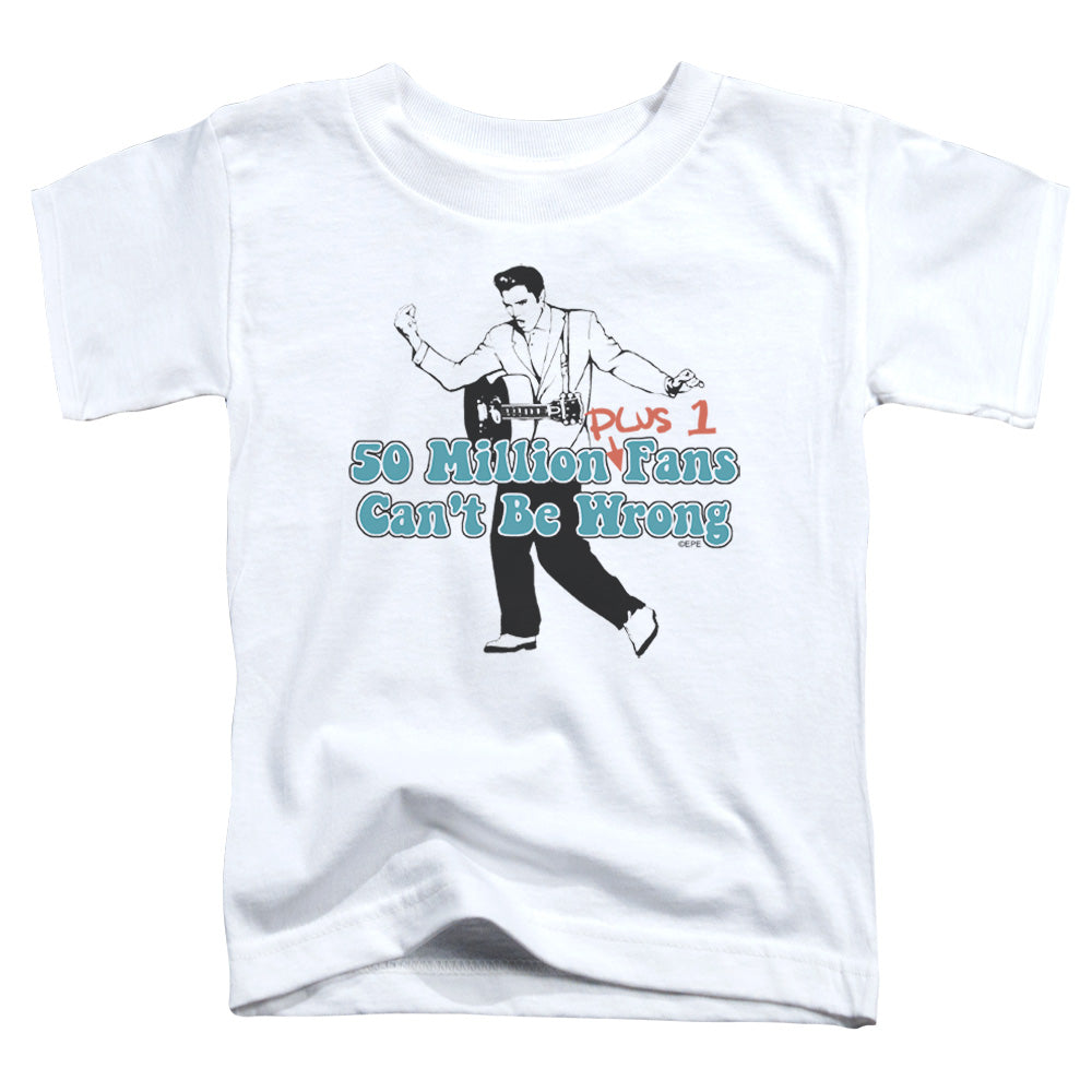 Elvis Presley 50 Million Fans Plus 1 Licensed Toddler T-Shirt LG-SM