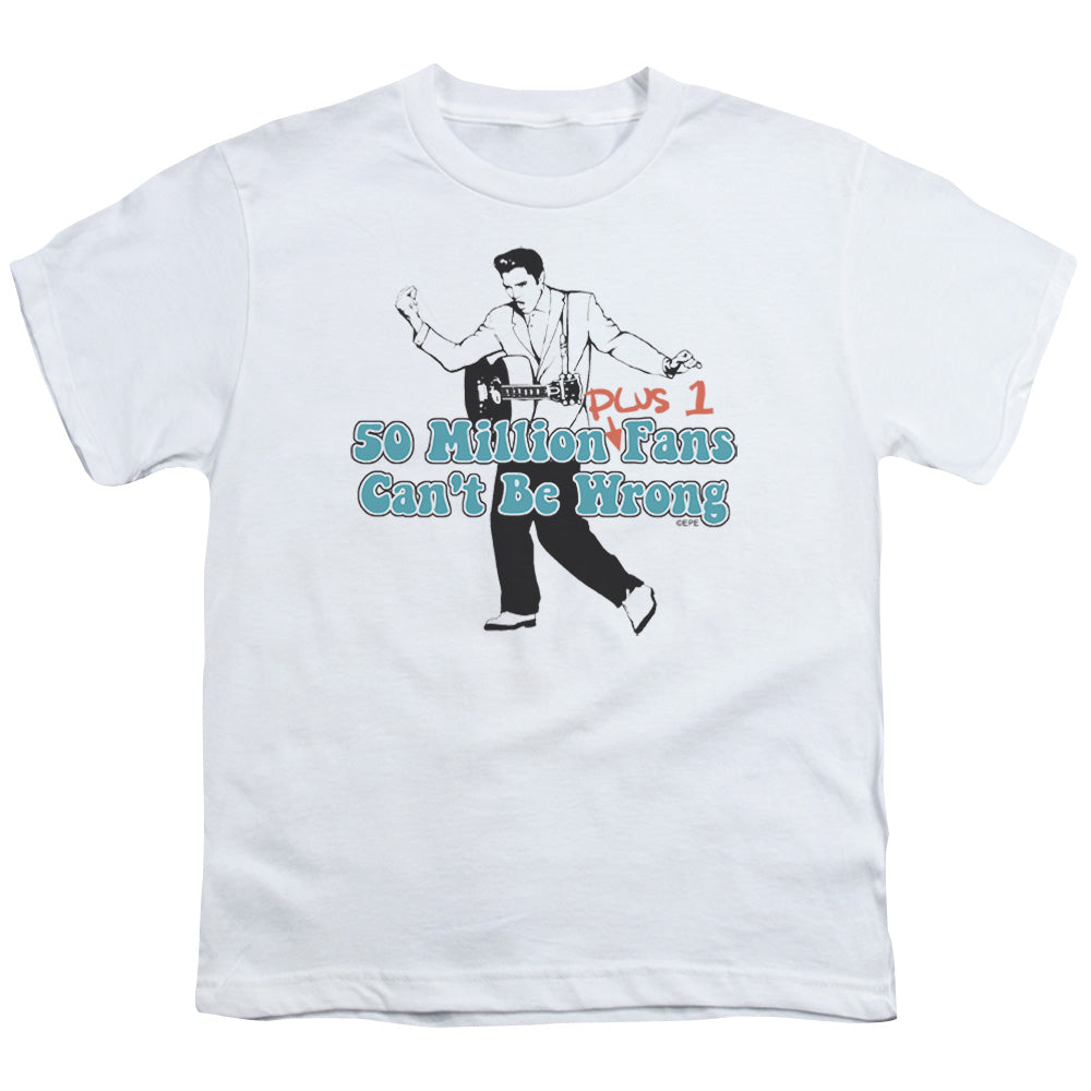 Elvis Presley 50 Million Fans Plus 1 Licensed Kid's T-Shirt (Ages 4-7) XS-XL