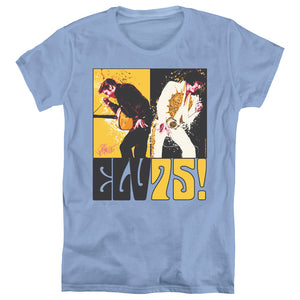 AN OFFCIALLY LICENSED ELVIS PRESLEY STILL THE KING WOMEN'S REGULAR FIT T-SHIRT CAROLINA BLUE