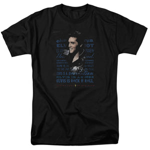 AN OFFCIALLY LICENSED ELVIS PRESLEY ICON MEN'S REGULAR FIT T-SHIRT BLACK
