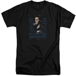 AN OFFCIALLY LICENSED ELVIS PRESLEY ICON MEN'S TALL FIT T-SHIRT BLACK