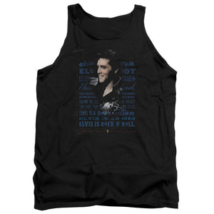 AN OFFCIALLY LICENSED ELVIS PRESLEY ICON ADULT UNISEX TANK TOP BLACK