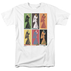 AN OFFCIALLY LICENSED ELVIS PRESLEY RETRO BOXES MEN'S REGULAR FIT T-SHIRT WHITE
