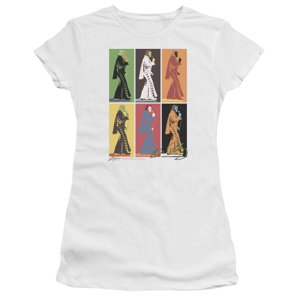 Elvis Presley Retro Boxes Licensed Women's T-Shirt Juniors LG