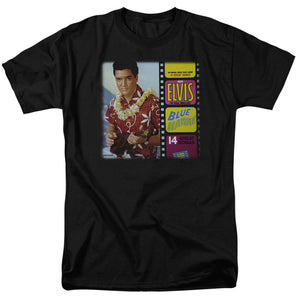 AN OFFCIALLY LICENSED ELVIS PRESLEY BLUE HAWAII ALBUM MEN'S REGULAR FIT T-SHIRT BLACK