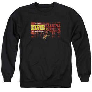 AN OFFCIALLY LICENSED ELVIS PRESLEY FROM ELVIS IN MEMPHIS ADULT UNISEX CREWNECK SWEATSHIRT BLACK
