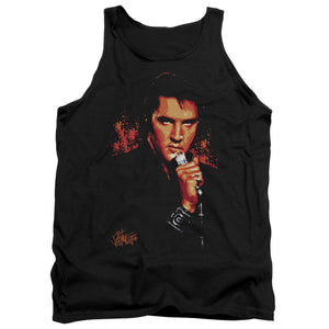 AN OFFCIALLY LICENSED ELVIS PRESLEY TROUBLE ADULT UNISEX TANK TOP BLACK