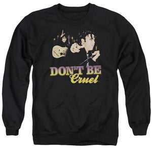 AN OFFCIALLY LICENSED ELVIS PRESLEY DONT BE CRUEL ADULT UNISEX CREWNECK SWEATSHIRT BLACK