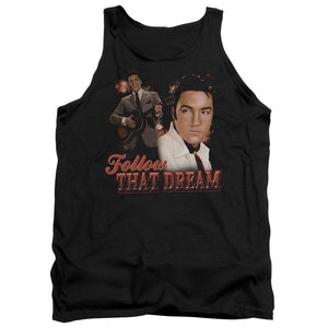 AN OFFCIALLY LICENSED ELVIS PRESLEY FOLLOW THAT DREAM ADULT UNISEX TANK TOP BLACK