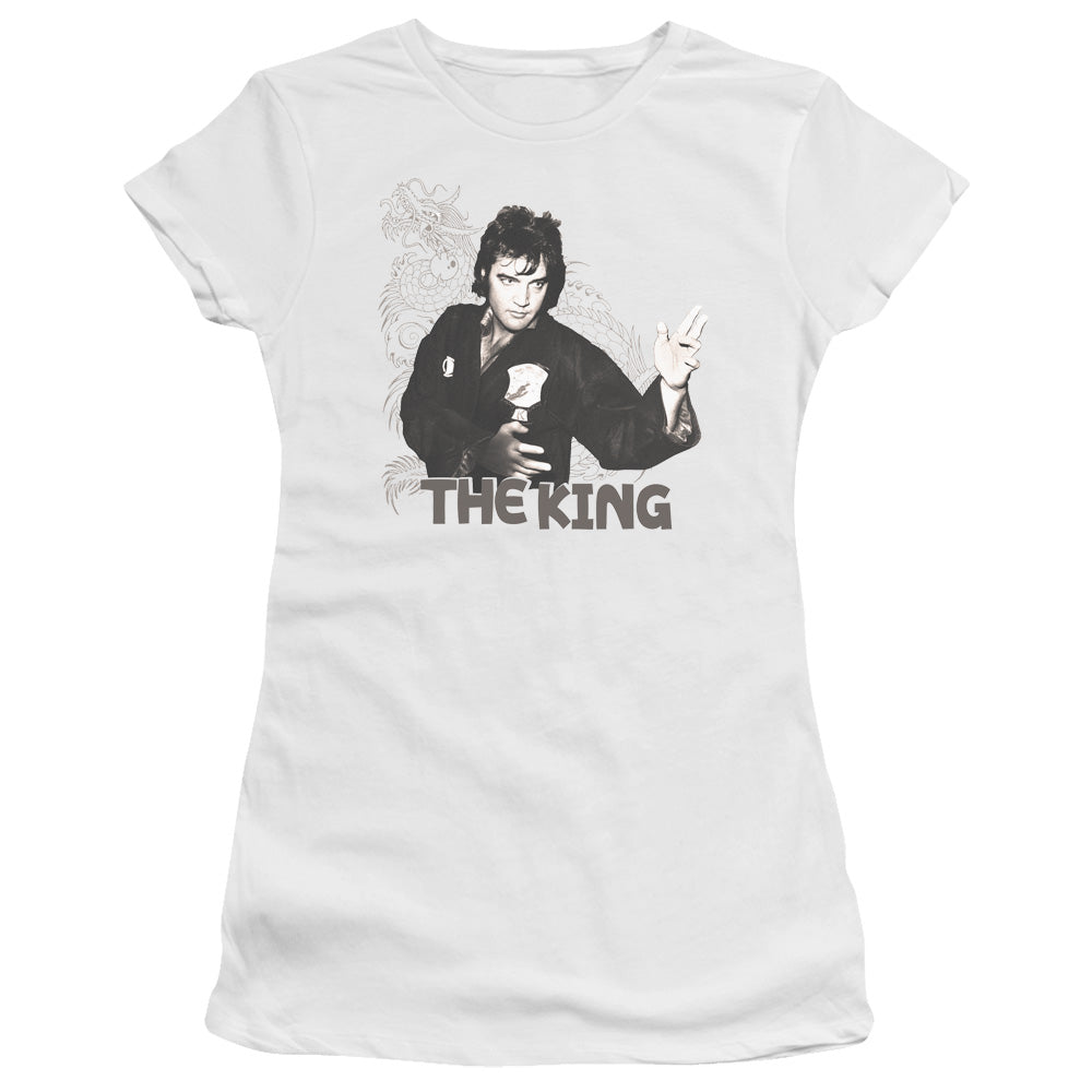 Elvis Presley Fighting King Licensed Women's T-Shirt Juniors LG