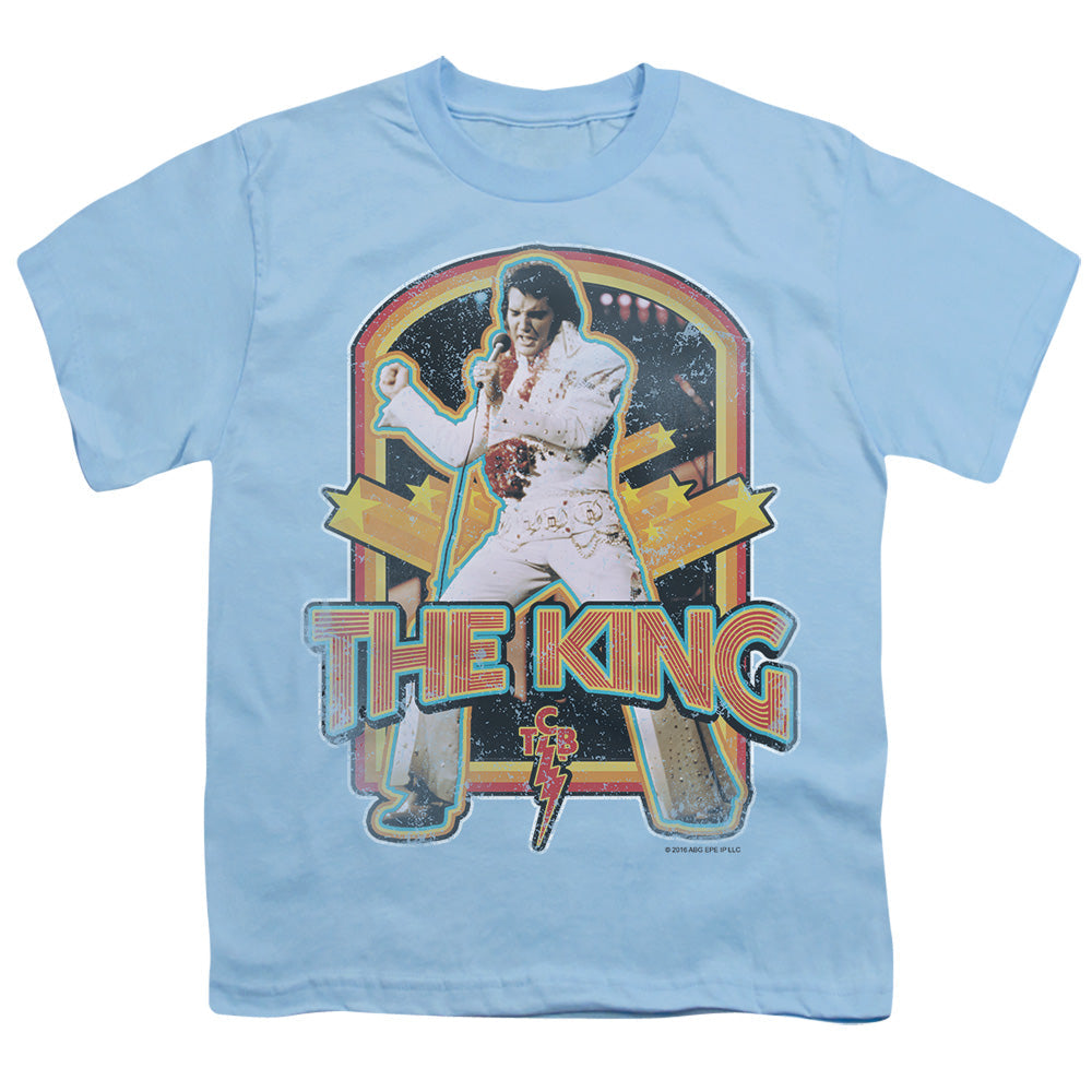 Elvis Presley Distressed King Licensed Kid's T-Shirt (Ages 4-7) XS-XL