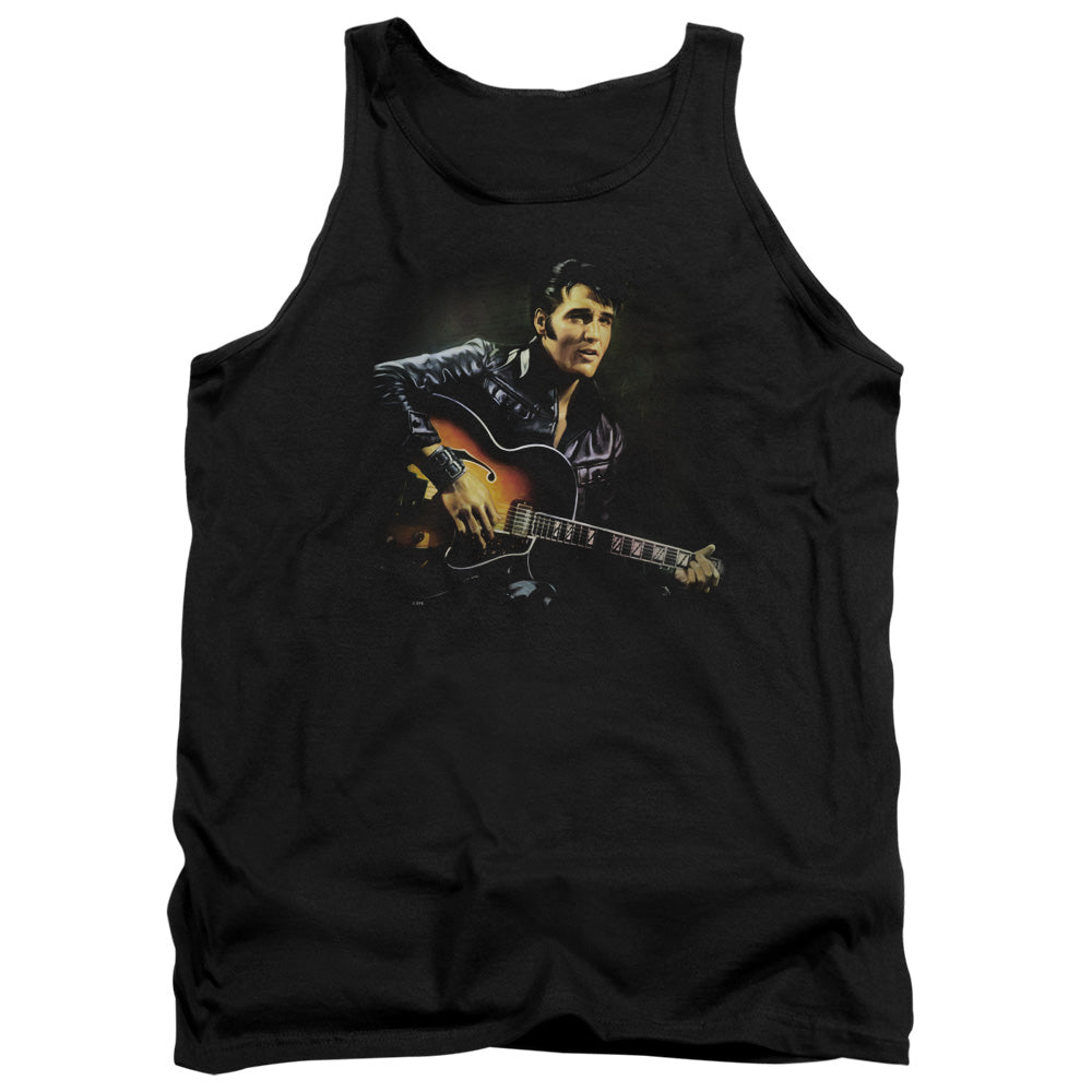 AN OFFCIALLY LICENSED ELVIS PRESLEY 1968 ADULT UNISEX TANK TOP BLACK