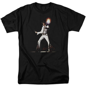 AN OFFCIALLY LICENSED ELVIS PRESLEY GLORIOUS MEN'S REGULAR FIT T-SHIRT BLACK