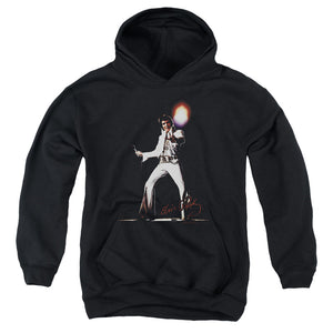 AN OFFCIALLY LICENSED ELVIS PRESLEY GLORIOUS YOUTH HOODIE BLACK