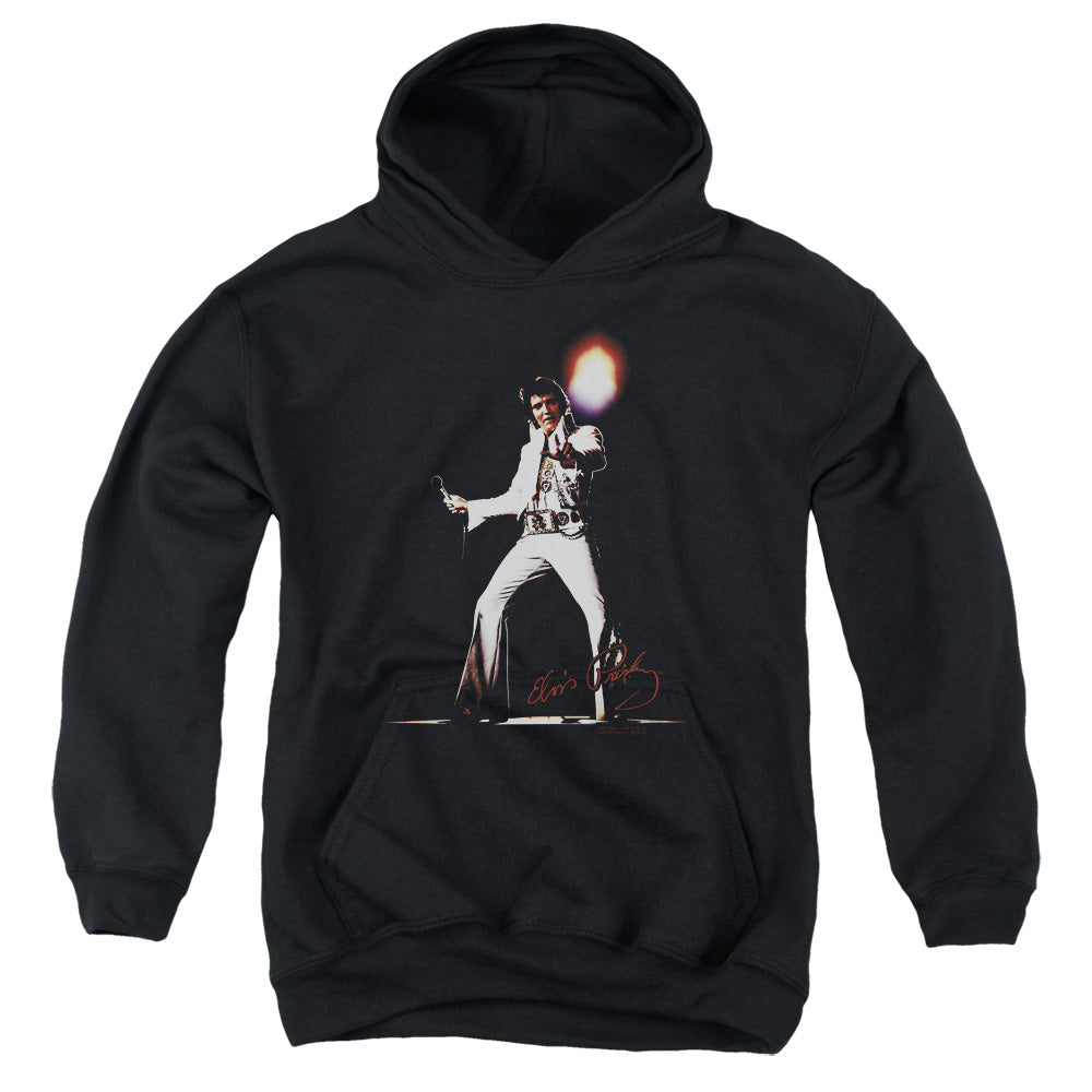 AN OFFCIALLY LICENSED ELVIS PRESLEY GLORIOUS YOUTH HOODIE BLACK