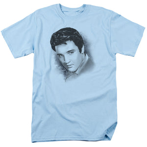 AN OFFCIALLY LICENSED ELVIS PRESLEY DREAMY MEN'S REGULAR FIT T-SHIRT LIGHT BLUE