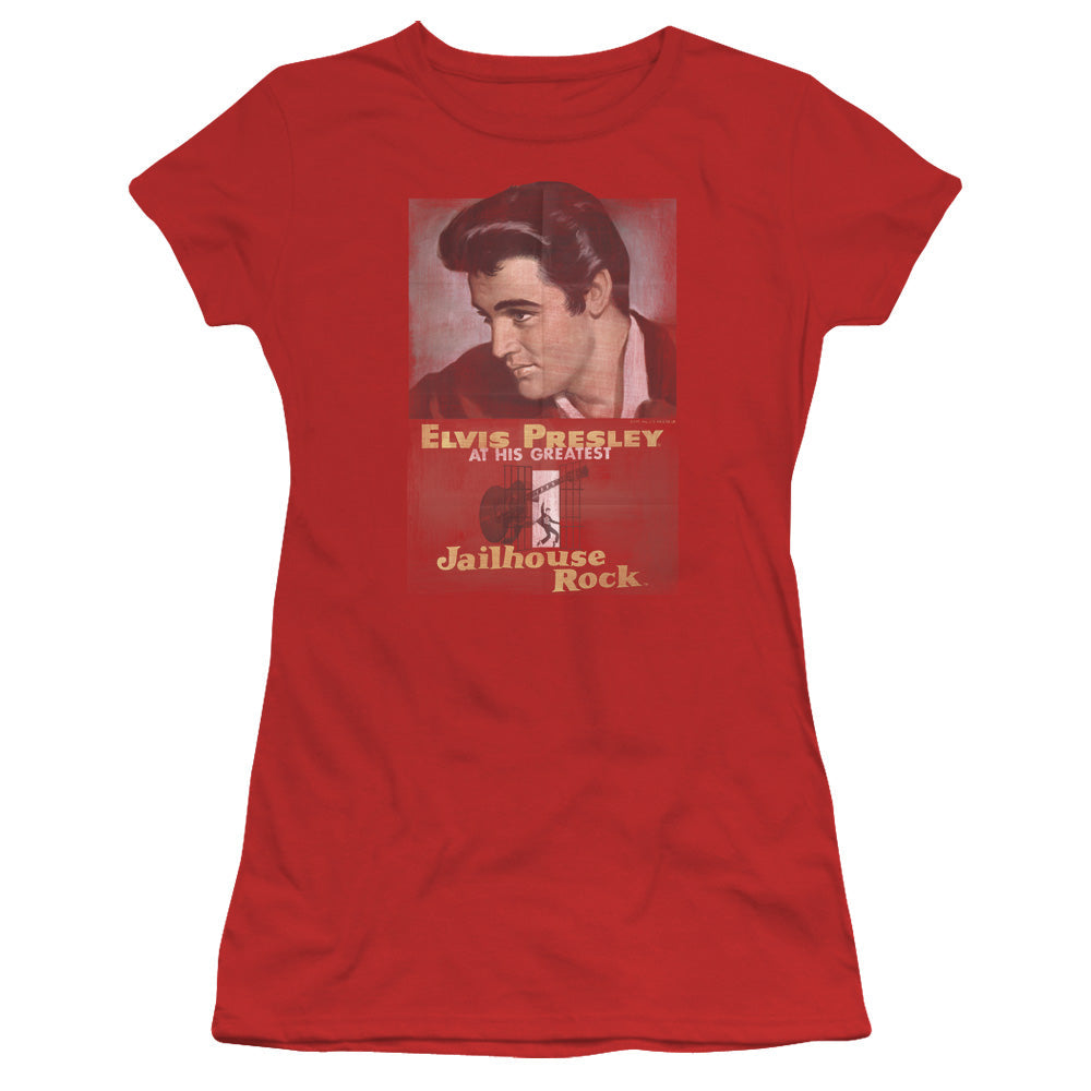 Elvis Presley Jailhouse Rock Poster Licensed Women's T-Shirt Juniors SM