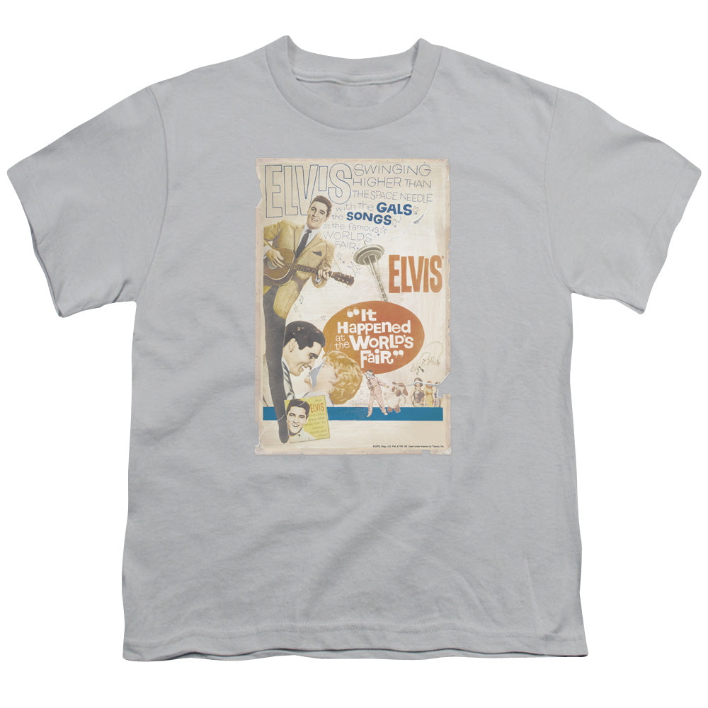 Elvis Presley World Fair Poster Licensed Kid's T-Shirt (Ages 4-7) XL