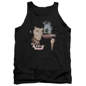 AN OFFCIALLY LICENSED ELVIS PRESLEY HOME SWEET HOME ADULT UNISEX TANK TOP BLACK