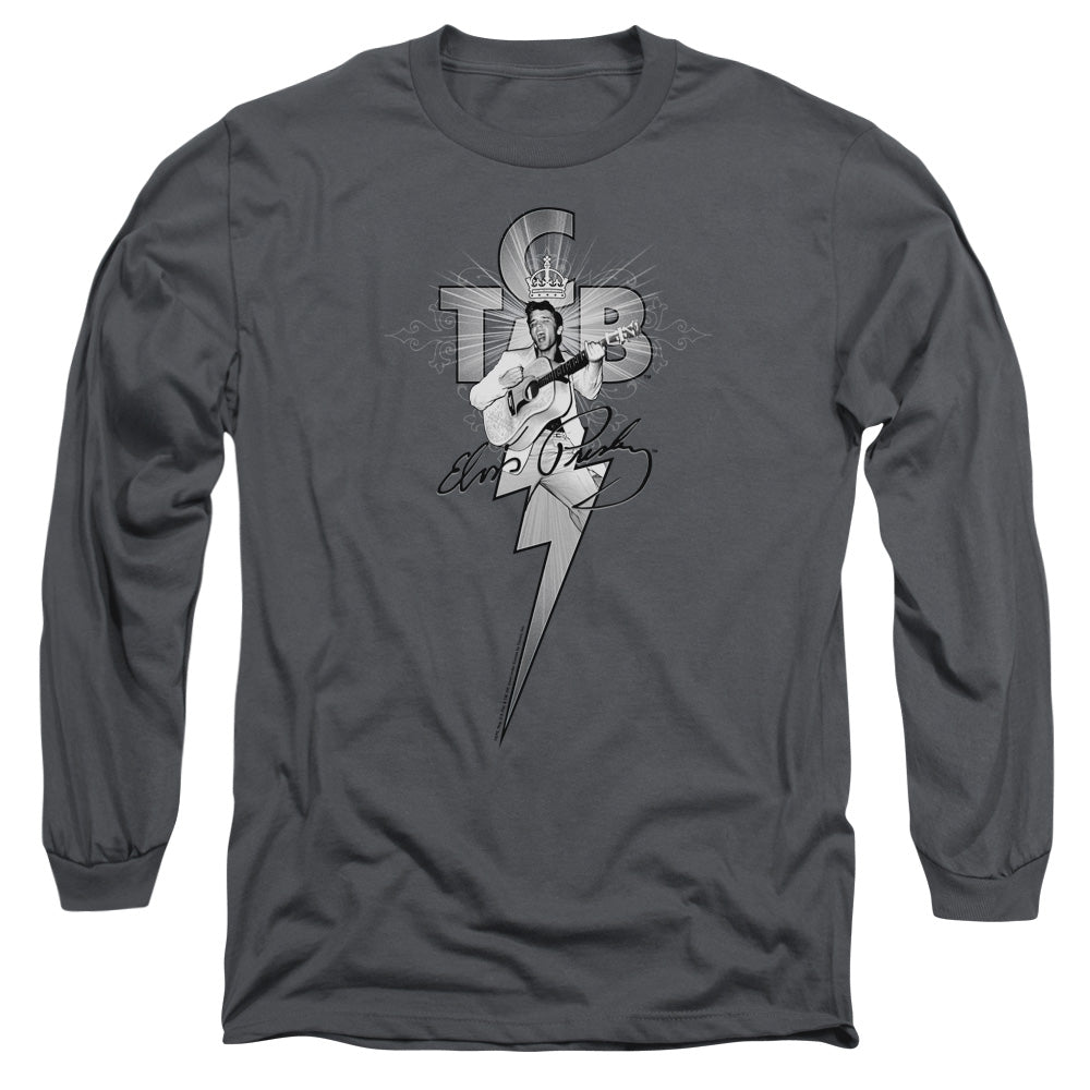 Elvis Presley Tcb Ornate Licensed Adult Unisex Long Sleeve T-Shirt LG