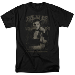 AN OFFCIALLY LICENSED ELVIS PRESLEY 1954 MEN'S REGULAR FIT T-SHIRT BLACK