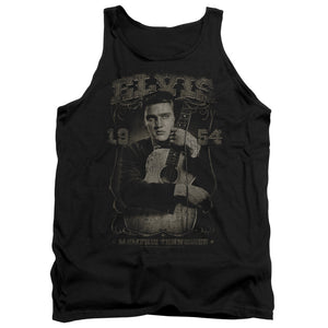 AN OFFCIALLY LICENSED ELVIS PRESLEY 1954 ADULT UNISEX TANK TOP BLACK