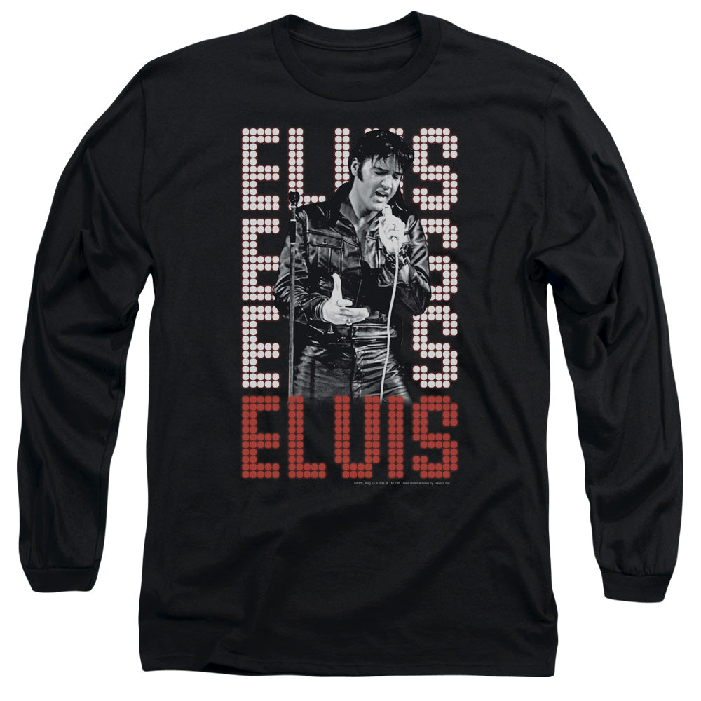 AN OFFCIALLY LICENSED ELVIS PRESLEY 1968 MEN'S LONG SLEEVE T-SHIRT BLACK
