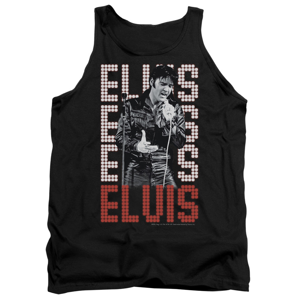 AN OFFCIALLY LICENSED ELVIS PRESLEY 1968 ADULT UNISEX TANK TOP BLACK