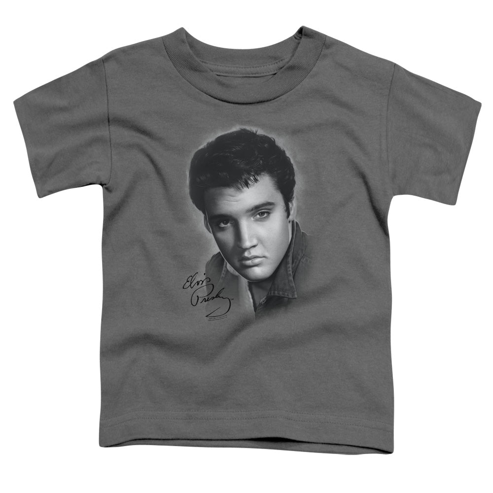 Elvis Presley Grey Portrait Licensed Toddler T-Shirt LG