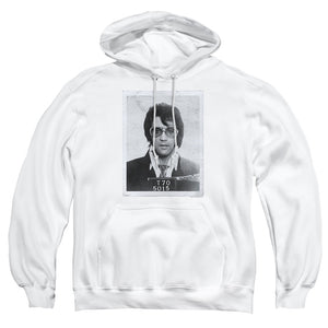 AN OFFCIALLY LICENSED ELVIS PRESLEY FRAMED ADULT UNISEX PULLOVER HOODIE WHITE