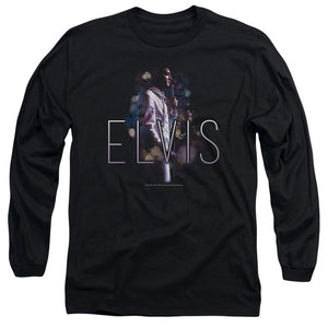 AN OFFCIALLY LICENSED ELVIS PRESLEY DREAM STATE MEN'S LONG SLEEVE T-SHIRT BLACK