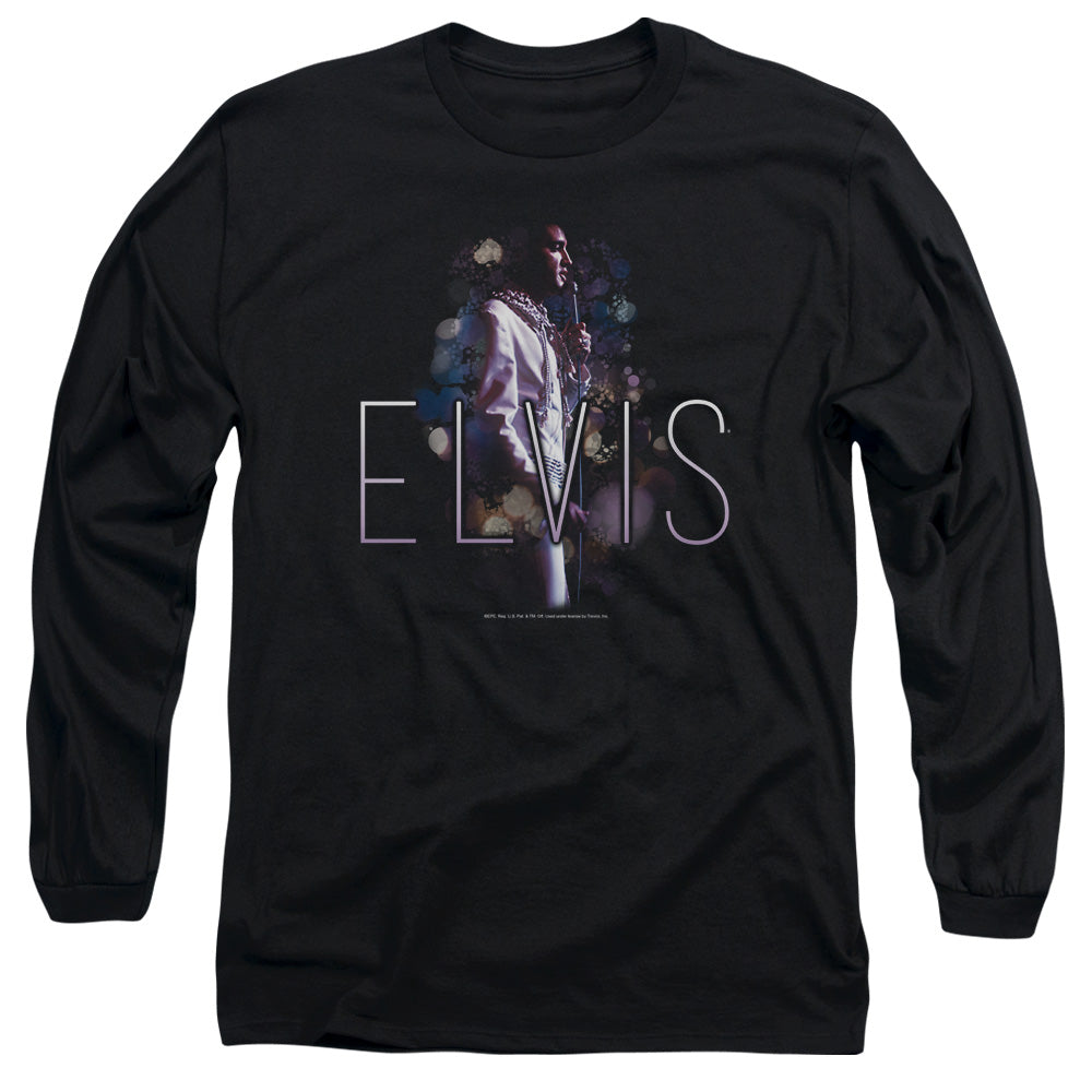 AN OFFCIALLY LICENSED ELVIS PRESLEY DREAM STATE MEN'S LONG SLEEVE T-SHIRT BLACK