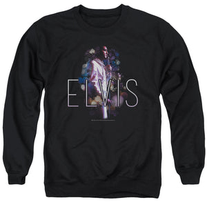 AN OFFCIALLY LICENSED ELVIS PRESLEY DREAM STATE ADULT UNISEX CREWNECK SWEATSHIRT BLACK