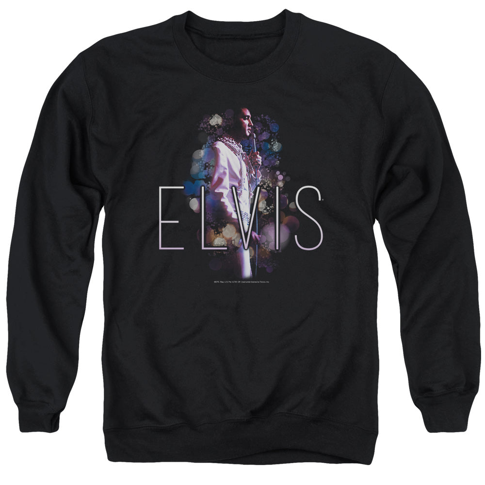 AN OFFCIALLY LICENSED ELVIS PRESLEY DREAM STATE ADULT UNISEX CREWNECK SWEATSHIRT BLACK