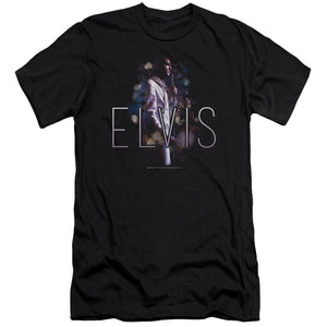 AN OFFCIALLY LICENSED ELVIS PRESLEY DREAM STATE MEN'S PREMIUM SLIM FIT T-SHIRT BLACK