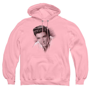 AN OFFCIALLY LICENSED ELVIS PRESLEY THE STARE ADULT UNISEX PULLOVER HOODIE PINK