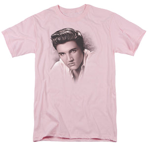 AN OFFCIALLY LICENSED ELVIS PRESLEY THE STARE MEN'S REGULAR FIT T-SHIRT PINK