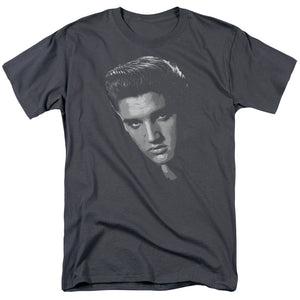AN OFFCIALLY LICENSED ELVIS PRESLEY AMERICAN IDOL MEN'S REGULAR FIT T-SHIRT CHARCOAL
