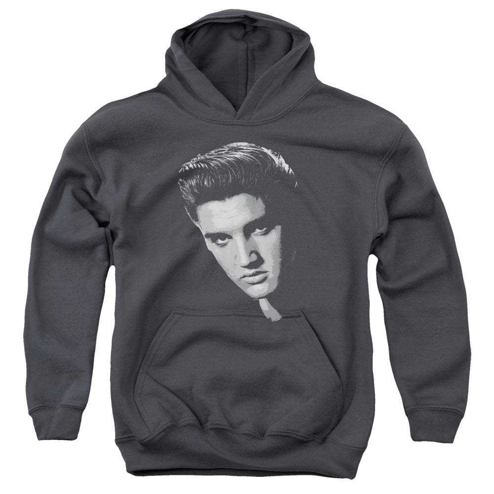 AN OFFCIALLY LICENSED ELVIS PRESLEY AMERICAN IDOL YOUTH HOODIE CHARCOAL