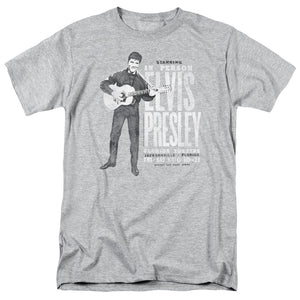 AN OFFCIALLY LICENSED ELVIS PRESLEY IN PERSON MEN'S REGULAR FIT T-SHIRT ATHLETIC HEATHER