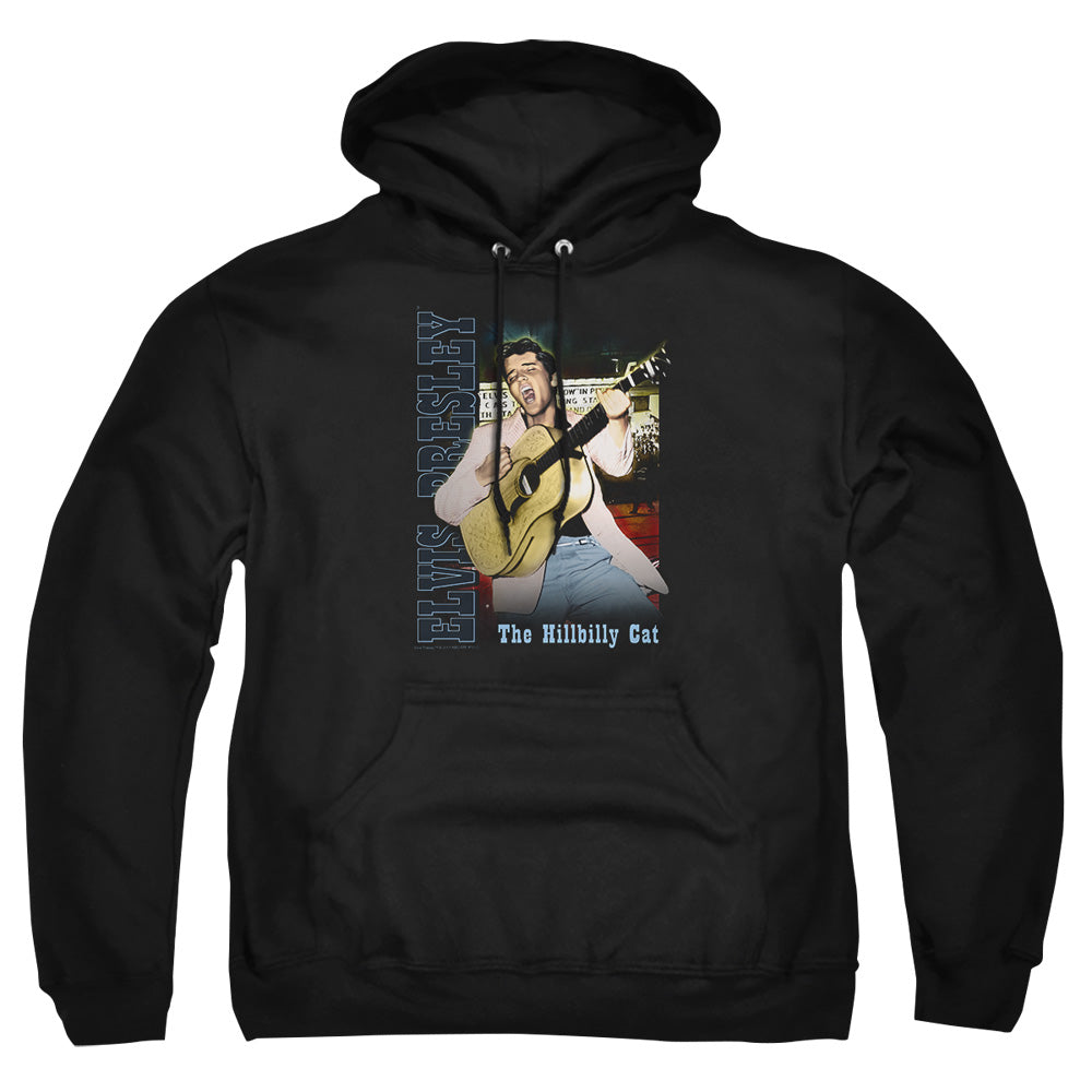 AN OFFCIALLY LICENSED ELVIS PRESLEY MEMPHIS ADULT UNISEX PULLOVER HOODIE BLACK