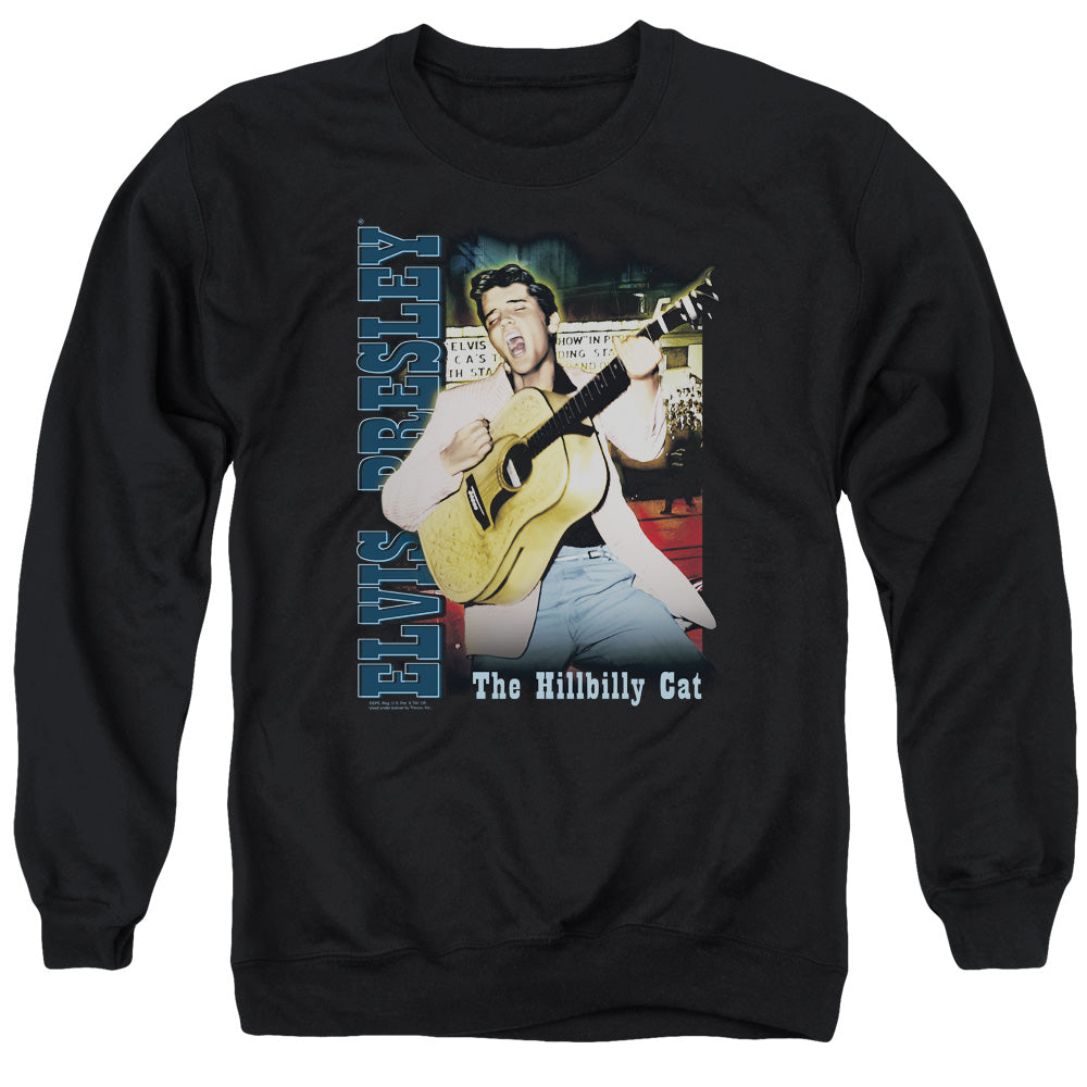 AN OFFCIALLY LICENSED ELVIS PRESLEY MEMPHIS ADULT UNISEX CREWNECK SWEATSHIRT BLACK