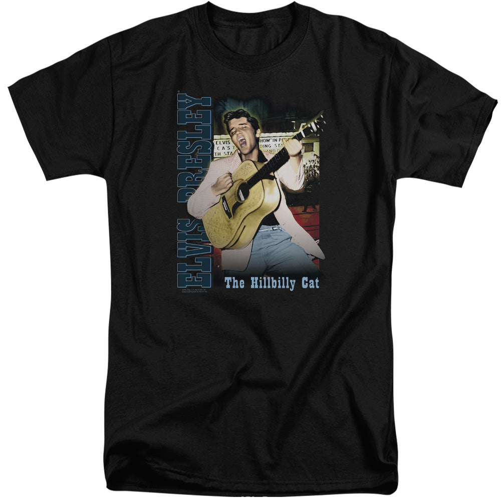 AN OFFCIALLY LICENSED ELVIS PRESLEY MEMPHIS MEN'S TALL FIT T-SHIRT BLACK